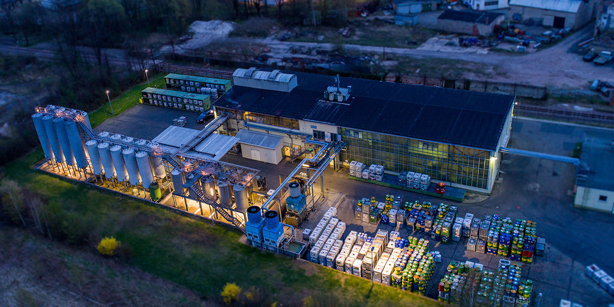 Drohnenaufnahme Chemiefabrik